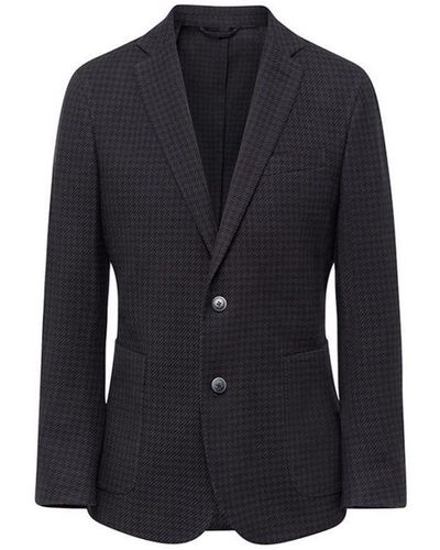 Hackett Hackett, Twill Houndstooth-jas In Houtskool - Blauw