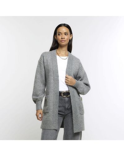 River Island Cardigan Grey Knitted