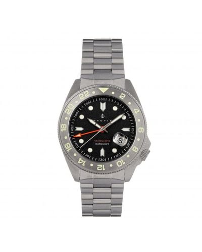 Nautis Global Dive Bracelet Watch W/Date - Black