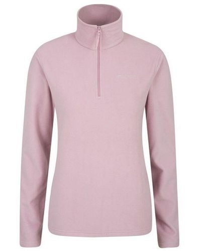 Mountain Warehouse Ladies Camber Half Zip Fleece Top (Light) - Pink