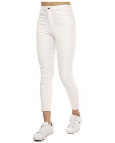 Vero Moda Womenss Sophia High Waist Skinny Jeans - White