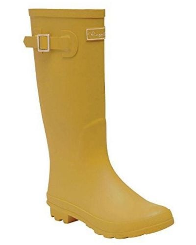 Regatta Ladies Ly Fairweather Ii Tall Durable Wellington Boots (Maize) Rubber - Yellow