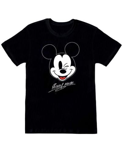 Disney Adult Mickey Mouse T-Shirt (/) Cotton - Black