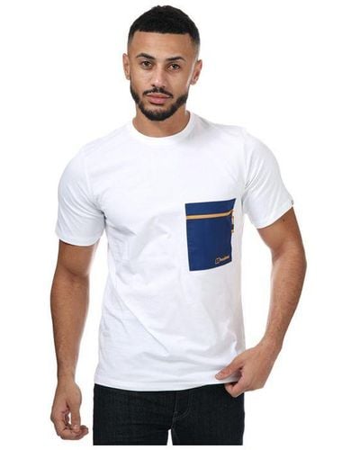 Berghaus Wit-blauw Drakestone-t-shirt Met Zak Voor