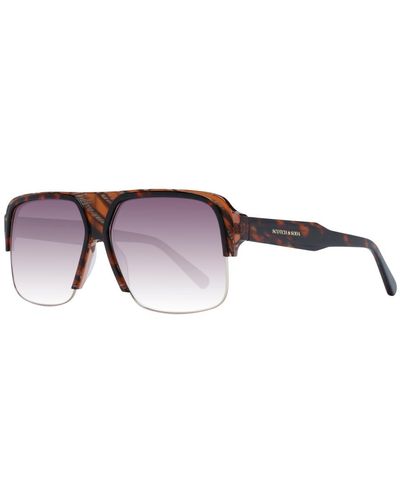 Scotch & Soda Designer Square Sunglasses With Gradient Lenses - Brown