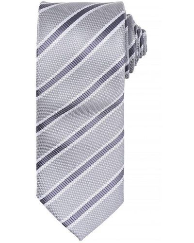 PREMIER Waffle Stripe Formal Business Tie (/Dark) - Grey