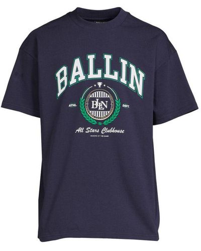 Ballin Amsterdam T-shirt Van Biologisch Katoen Navy - Blauw