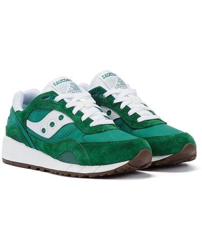 Saucony Shadow 6000 Green/white Trainers Suede