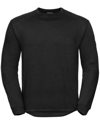 Russell Russell Werkkleding Bemanning Hals Set In Sweatshirt Top (zwart)