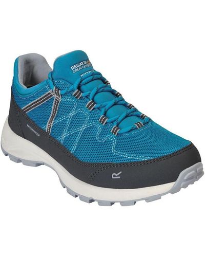 Regatta Ladies Samaris Lite Walking Shoes (Niagra/Light Steel) - Blue