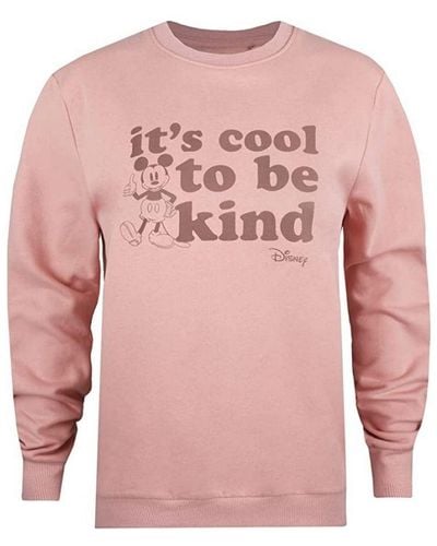 Disney Its Cool To Be Kind Mickey Mouse Sweatshirt - Pink