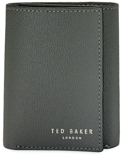 Ted Baker Gonnor Printed Leather Trifold Wallet - Grey