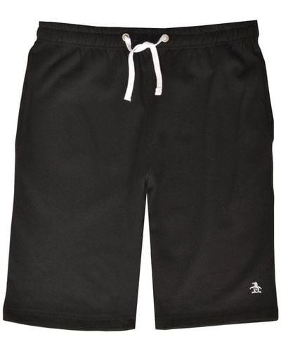 Original Penguin Cotton Jogger Sweat Shorts - Black
