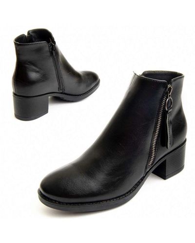 Montevita Heel Ankle Boot Clasice2 In Black - Zwart