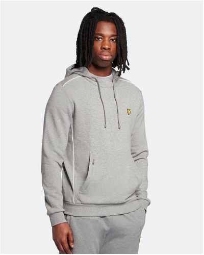 Lyle & Scott Sports Hoodie With Contrast Piping - Grey