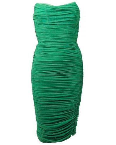Lavish Alice Womenss Mesh Midi Dress - Green
