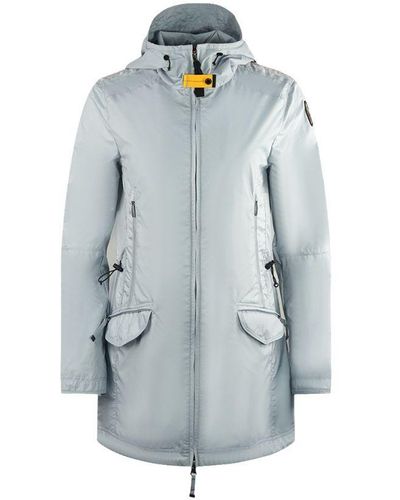 Parajumpers Morgana Vapur Blue Hooded Parka Jacket Polyester/polyamide