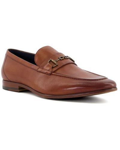 Dune Sanction Snaffle-trim Loafers Leather - Brown