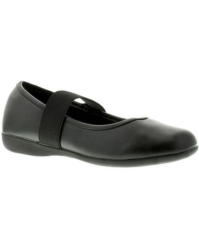 Platino Flat Shoes Alice Slip On Pu - Black