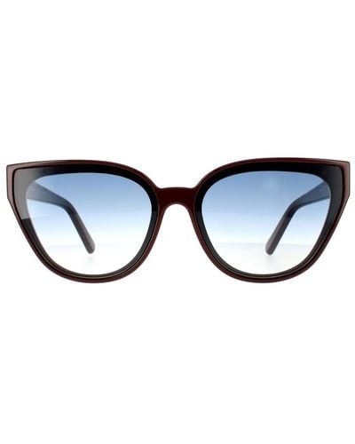 Ferragamo Cat Eye Burgundy Gradient Sunglasses - Brown
