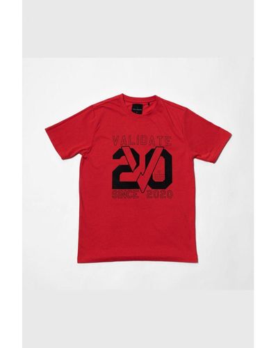 Validate 'James' T-Shirt Cotton - Red