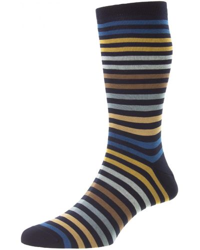 Pantherella Kilburn Double Colour Block Sock - Grey