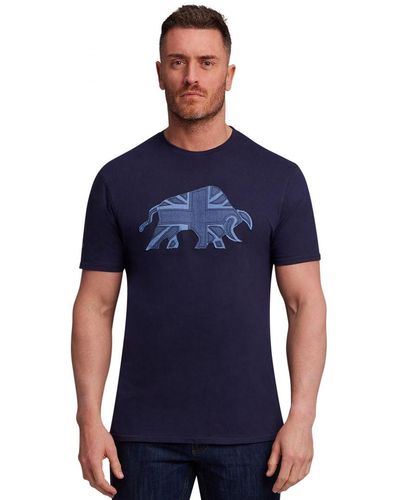 Raging Bull Big & Tall Denim T-Shirt - Blue