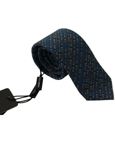 Dolce & Gabbana Fantasy Print Silk Adjustable Accessory Tie - Blue