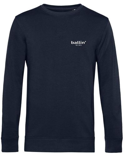Ballin Amsterdam Est. 2013 Sweaters Small Logo Sweater Blauw