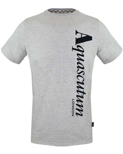 Aquascutum Sign Post Logo Grijs T-shirt