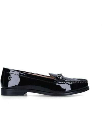 Carvela Kurt Geiger Patent Leather Snap Loafers - Black