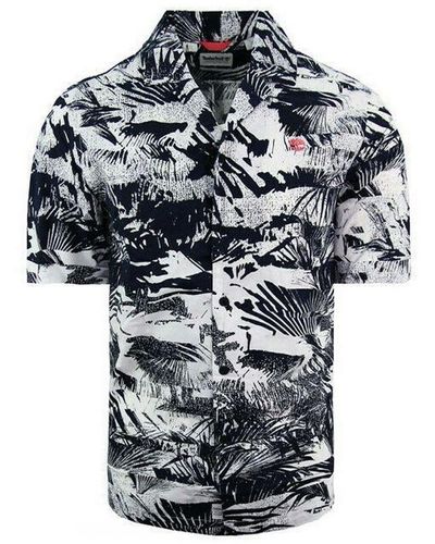 Timberland Stretch Regular Fit Short Sleeve Floral Summer Shirt A21A6 Ae8 - Black