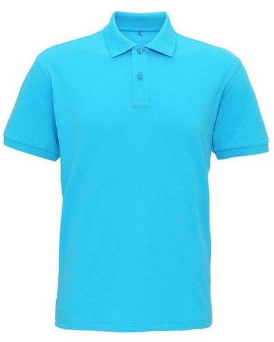 Asquith & Fox Super Smooth Knit Polo Shirt () - Blue