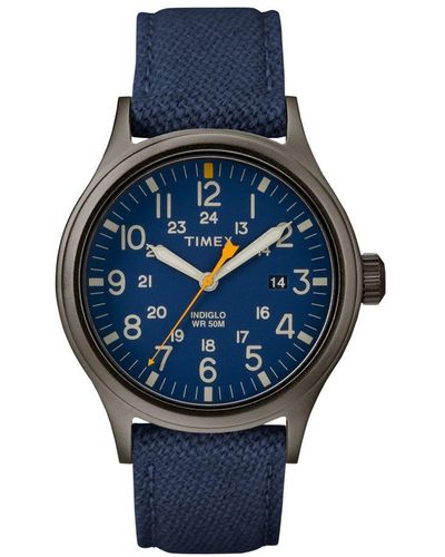 Timex Allied Watch Tw2R46200 Leather (Archived) - Blue