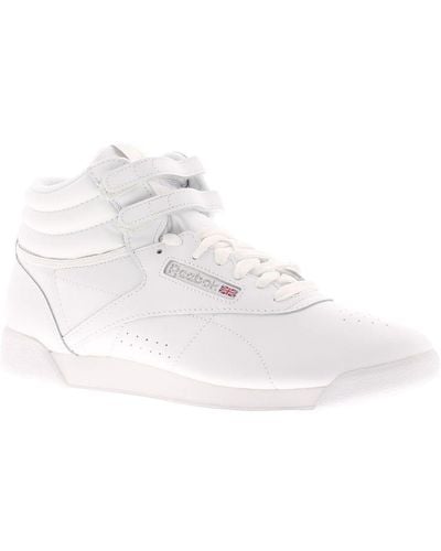 Reebok Trainers Freestyle Hi Leather Lace Up Leather (Archived) - White