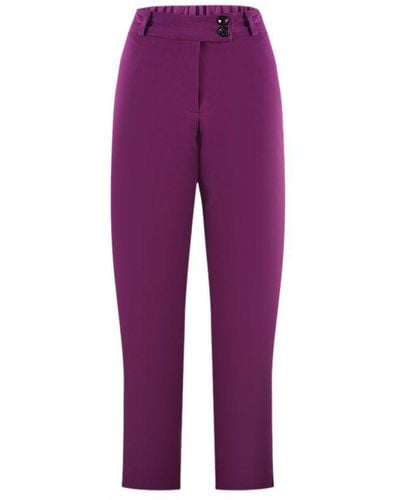 Inoa Solid Tuxedo Trousers - Purple