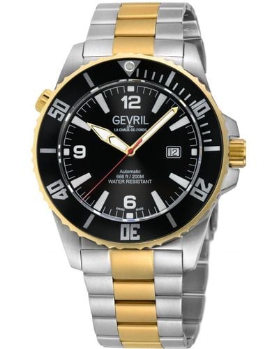 Gevril Canal Street 46602B Swiss Automatic Sellita Sw200 Watch - Metallic