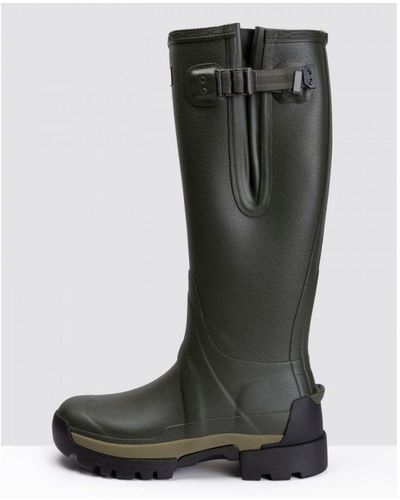 HUNTER Dark Green 'balmoral Adjustable Neoprene Lined' Wellington