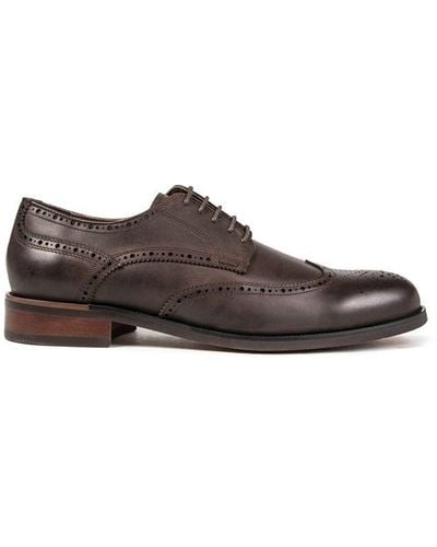 Sole Manton Brogue Shoes Leather - Brown