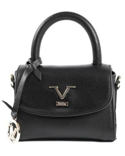 19V69 Italia by Versace Mini Bag Black Gar10v-s Palmellato Nero Leather