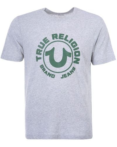 True Religion T-shirt Met Ronde Hals En Hd-hoefijzerlogo Voor , Grijs