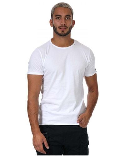 Replay Katoenen T-shirt Met Onafgewerkte Zoom Voor , Wit