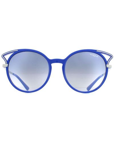 Vogue Zonnebril Vo5136s 25407b Blue Gradiënt Lichtblauwe Spiegel Zilver