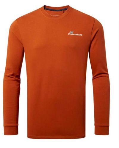 Craghoppers Ladies Holmes Long-Sleeved T-Shirt (Potters Clay) - Orange