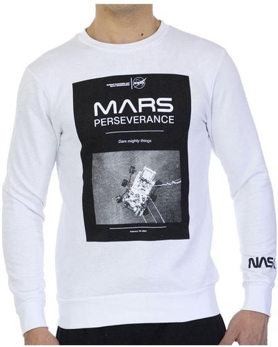 NASA Basic Long Sleeve And Round Collar Mars03S Sweatshirt - Grey