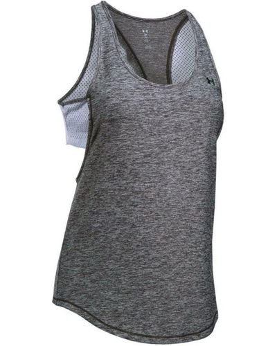 Under Armour Flashy Faux 2-In-1 Tank Top - Grey
