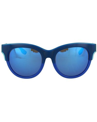 Alexander McQueen Mcq Round-Frame Sunglasses - Blue