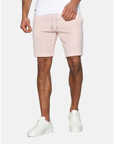Threadbare 'Bergamot' Fleece Shorts Cotton - Pink