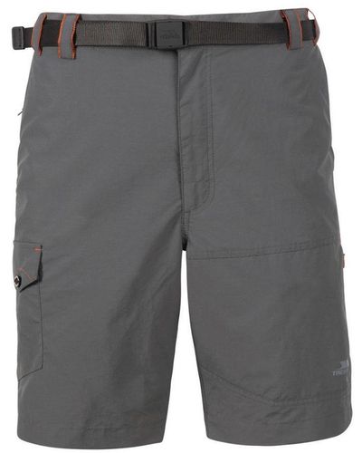 Trespass Rathkenny Belted Shorts (Carbon) - Grey