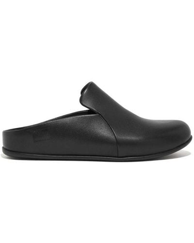 Fitflop S Fit Flop Chrissie Ii Haus Leather Slippers - Black